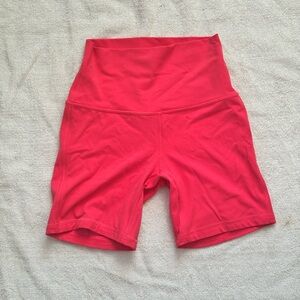 Lululemon Pink High-Waisted Biker Shorts SIZE 4